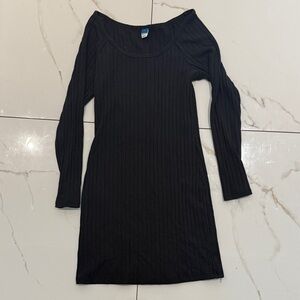 Old Navy Black Ribbed Knit dress